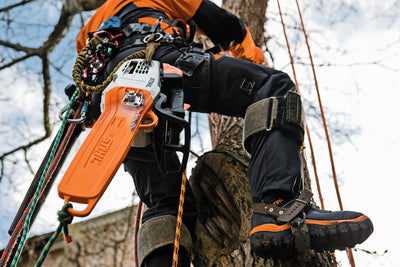 Dettaglio della motosega Stihl MS 201 TC-M, vista laterale
