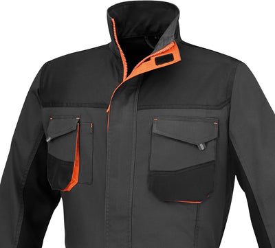 Dettaglio parte superiore tuta Beta 7865G Light con tasche frontali e zip doppio cursore