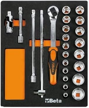 Set Beta bussole esagonali 1/2 con cricchetto, prolunghe e modulo morbido