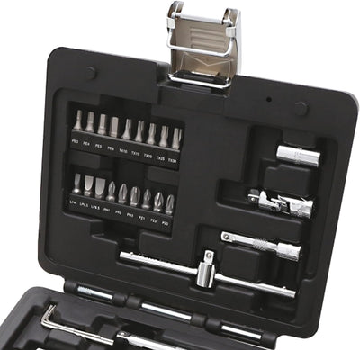 Valigetta set Beta con inserti e accessori per chiavi a bussola 1/4