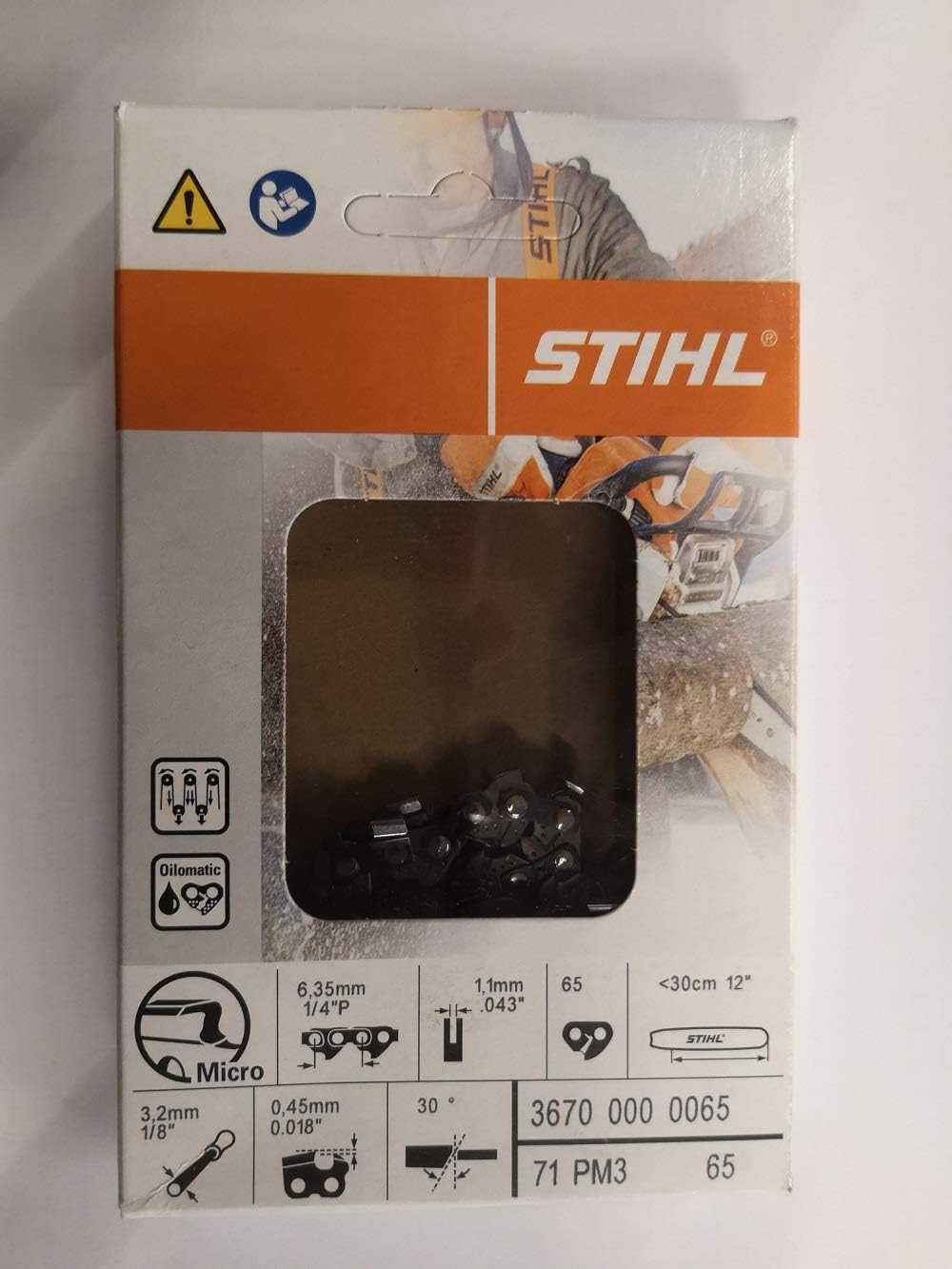 Confezione catena STIHL 71 PM3 Picco Micro per barra 30 cm 65 maglie