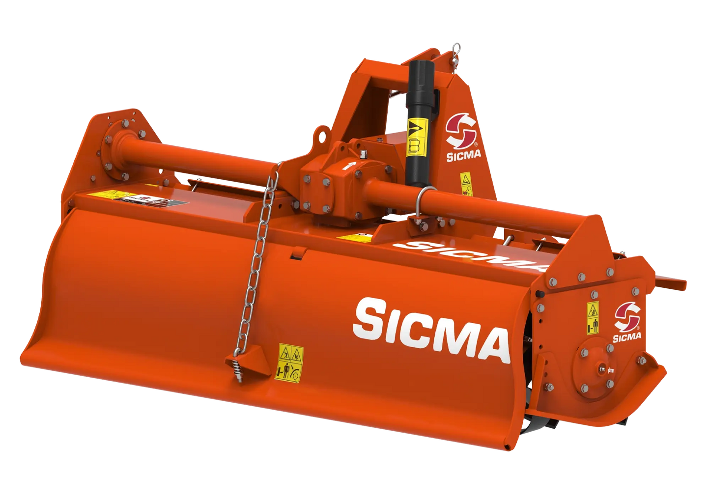 Fresatrice Sicma CS 145 vista posteriore con struttura compatta e gruppo trasmissione