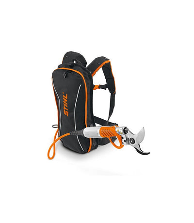 Cesoia a batteria STIHL ASA 85 con zaino per trasporto e cavo di collegamento