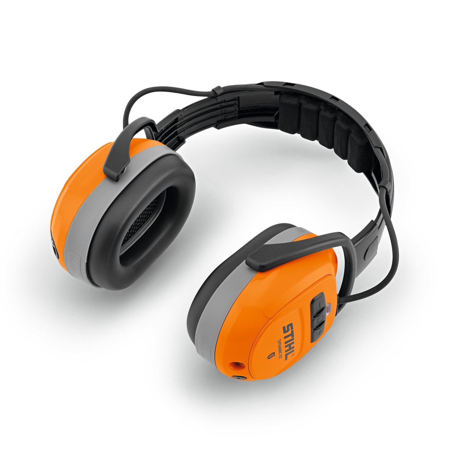 Cuffie protettive antirumore Stihl DYNAMIC BT con Bluetooth e archetto imbottito, colore arancione e nero