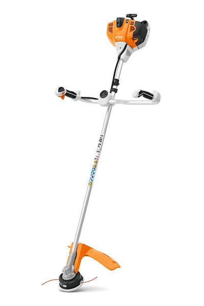 Decespugliatore a scoppio Stihl FS 261 C-E con impugnatura a manubrio e protezione di taglio