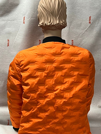 Giacca donna reversibile Stihl arancione vista posteriore, taglia M