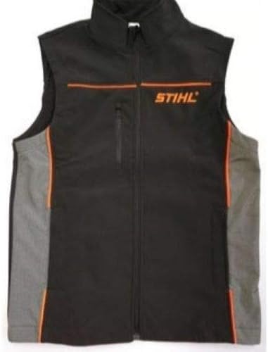 Giacca softshell Stihl nera con dettagli arancioni, taglia S