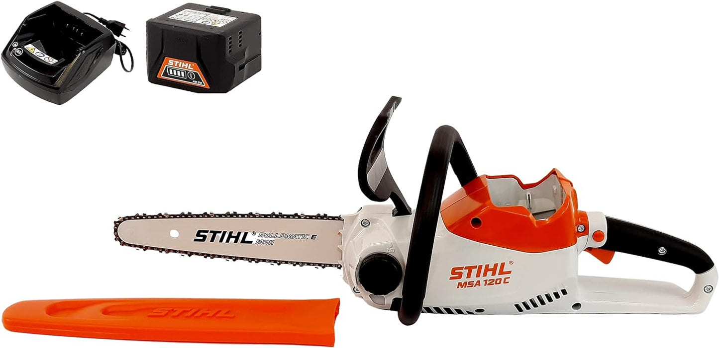 Motosega a batteria Stihl MSA 120 C-B dettaglio barra Stihl Rollomatic E Mini