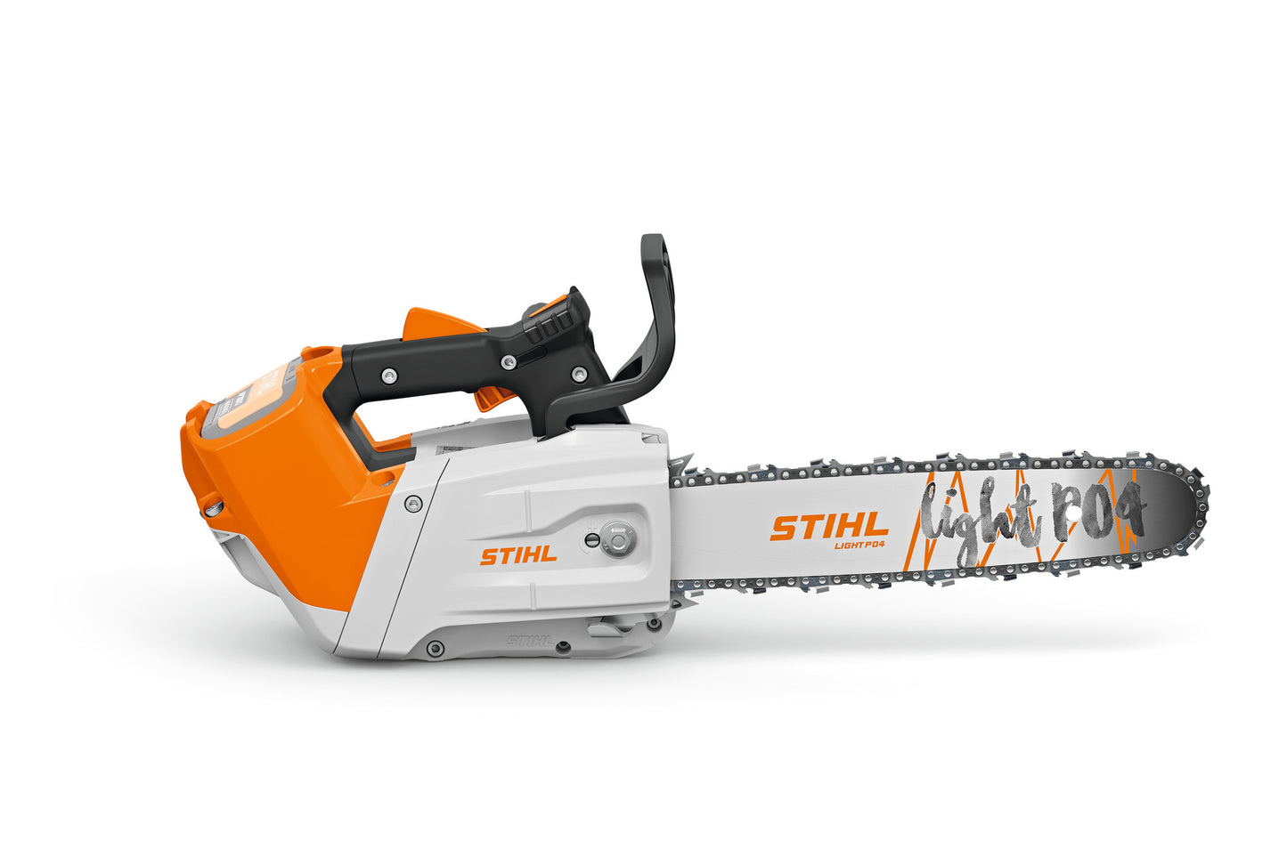 Motosega a batteria Stihl MSA 220 TC-O profilo con spranga e catena