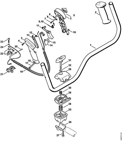 Schema esploso ricambi decespugliatore Stihl compatibile con chiave combinata