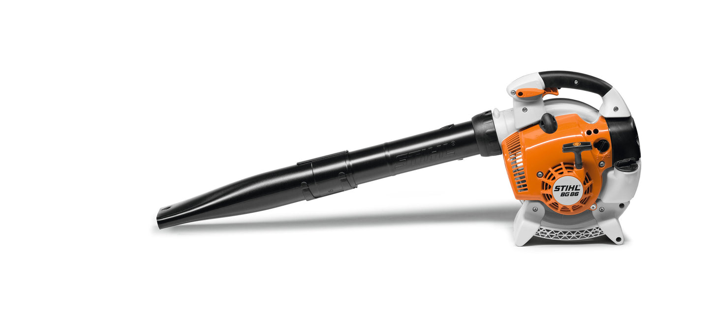 Soffiatore a scoppio Stihl BG 86 con impugnatura superiore e tubo di soffiaggio