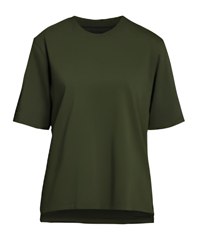 T-shirt donna Stihl verde scuro a girocollo con vestibilità oversize