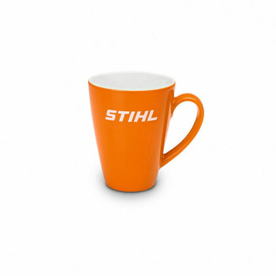 Tazza in porcellana STIHL arancione con manico e logo bianco