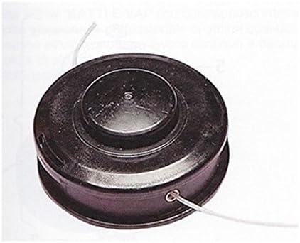 Testina di ricambio per decespugliatore, bobina in plastica nera con filo di nylon, accessorio per taglio erba e manutenzione giardino, compatibile con vari modelli di decespugliatori, facile da installare, resistente e durevole.