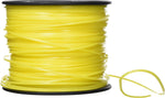 Bobina di filo per decespugliatore giallo, ideale per tagliaerba e attrezzi da giardinaggio. Filo di alta qualità, resistente e durevole, perfetto per tagliare erba e cespugli. Accessorio indispensabile per la manutenzione del giardino.
