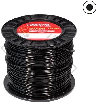 Bobina di filo per decespugliatore in nylon nero, marca Forestal, modello Nylon Trim, resistente e durevole, ideale per taglio e rifinitura del prato. Bobina grande per uso prolungato, compatibile con la maggior parte dei decespugliatori.