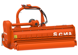 Trinciatutto SICMA spostabile – vista posteriore angolata con attacco a tre punti e trasmissione laterale.
