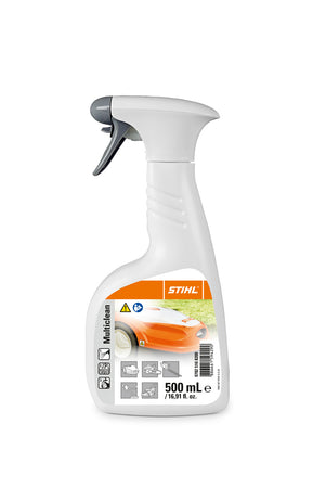 Detergente Universale Multiclean di Stihl in bottiglia, per superfici in plastica, metallo, gomma e vernice
