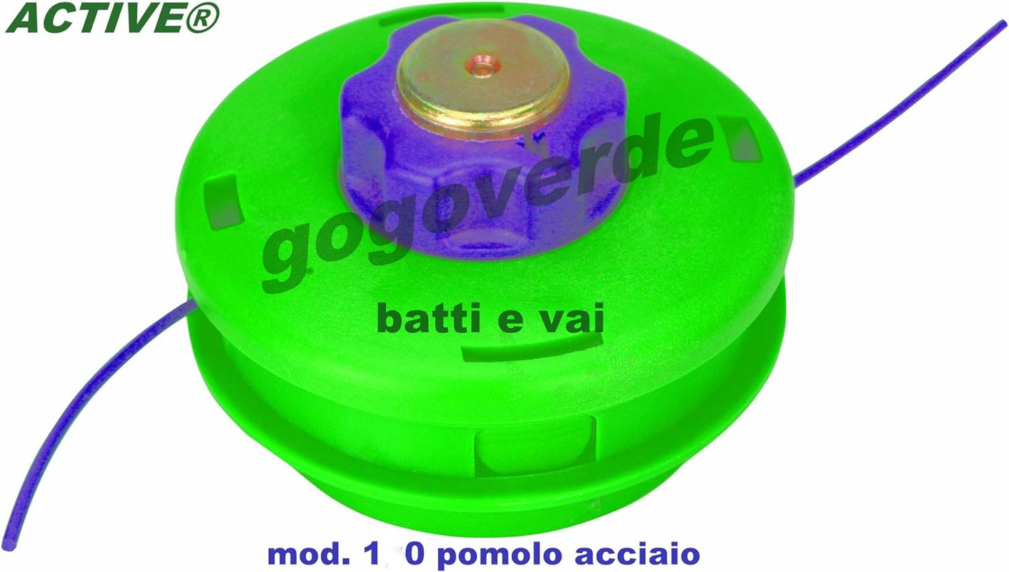 Testina batti e vai per decespugliatore Active Mod. 120 verde pomolo acciaio