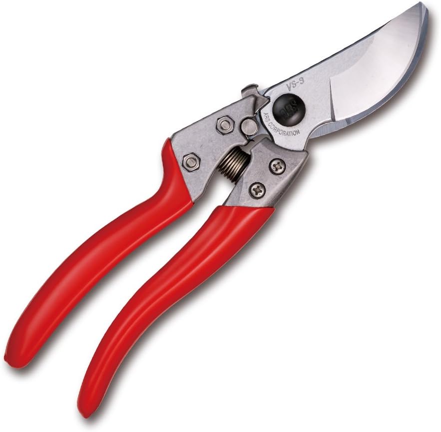 Cesoie da potatura Ars VS-9XZ con manici ergonomici rossi e lame in acciaio