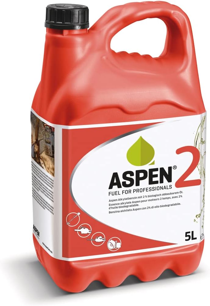 Tanica Aspen 2 benzina alchilata per motori 2 tempi con 2% olio 5 L
