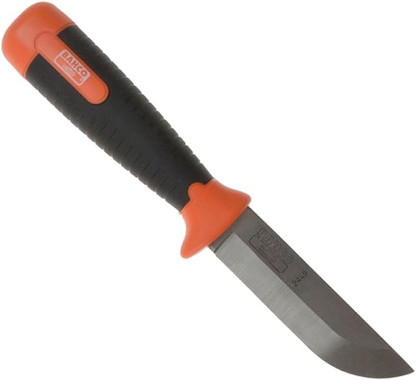 Coltello Bahco a lama curva con impugnatura antiscivolo nero arancione