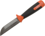 Coltello Bahco a lama curva vista laterale con paramano