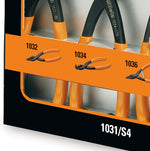 Dettaglio frontale Beta 1031/S4 con indicazione modelli pinze 1032 1034 1036 1038