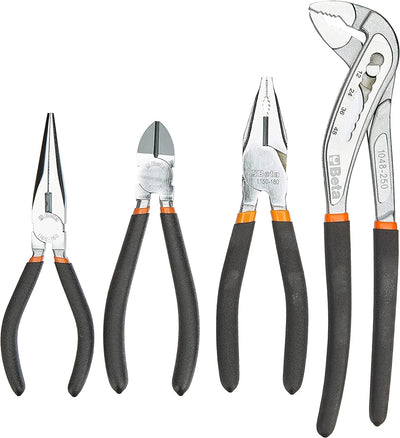 Set Beta 1169/D4 utensili: pinza a becco 1166, tronchese 1082, pinza universale 1150 e pinza regolabile 1048