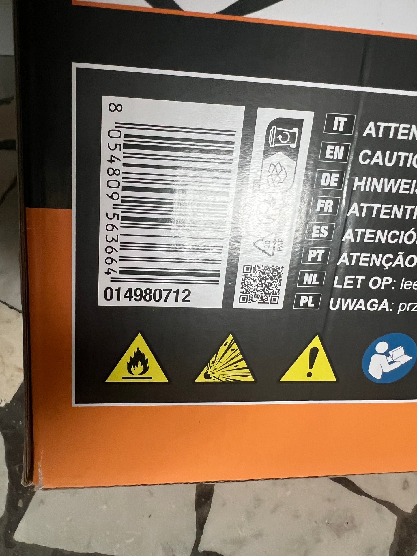 Etichetta avvertenze booster avviatore portatile Beta 1498EL/12 12V