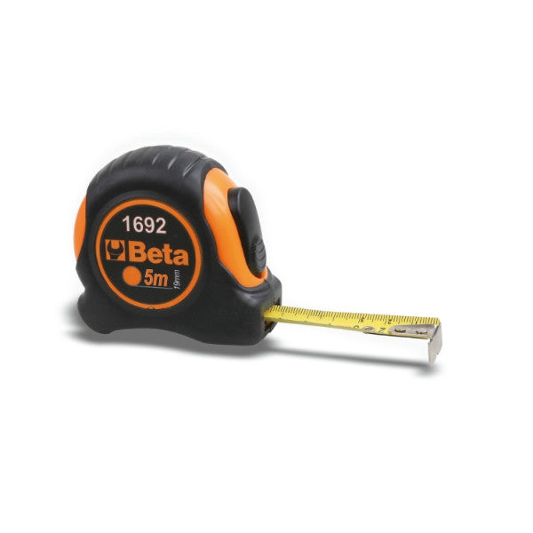 Flessometro Beta 1692 con cassa bimateriale in ABS antiurto e nastro in acciaio