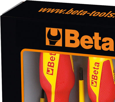 Dettaglio confezione Beta set giraviti isolati 1273MQ/D6 con utensili isolati