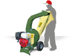 Biotrituratore Negri R95 vista laterale con tubo di scarico regolabile