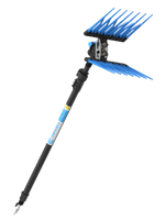 Campagnola Iron abbacchiatore pneumatico su asta con doppia pettinatura e rebbi blu