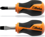 Dettaglio impugnatura ergonomica Beta nero arancio con logo