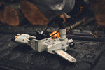 Dettaglio potatore a batteria STIHL GTA 40 durante taglio su ceppo