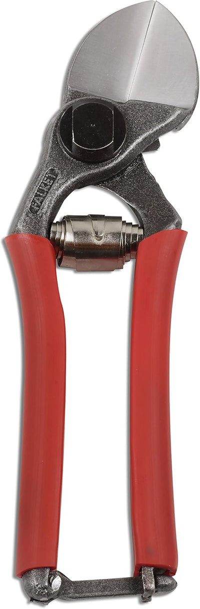 Forbice professionale Falket 2209 a doppio taglio con fulcro disassato e impugnatura rossa, 22 cm