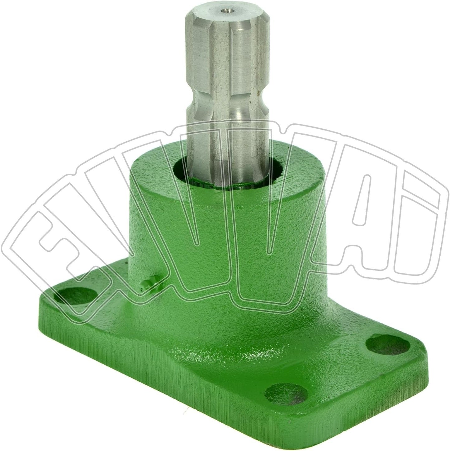 Adattatore pompa trattore Ferroni con corpo verniciato verde e albero in metallo