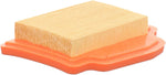 Filtro aria Stihl vista obliqua con elemento filtrante a pieghe