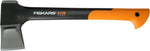 Profilo laterale ascia da spacco Fiskars X11 con testa e manico arancione
