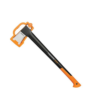 Ascia da spacco Fiskars XL X25 con manico nero e inserti arancioni