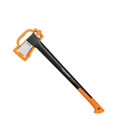 Ascia da spacco Fiskars XL X25 con manico nero e inserti arancioni
