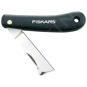 Coltello da innesto Fiskars K60 con impugnatura in plastica e lama in acciaio al carbonio