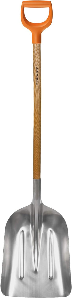 Pala per neve Fiskars in alluminio 31 cm con manico in legno