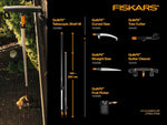 Sistema Fiskars QuikFit con seghetto dritto e altri utensili compatibili