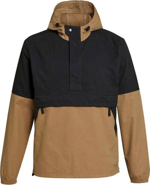 Giacca pullover STIHL Icon con cappuccio, zip sul petto e tasche laterali, bicolore sabbia e scuro