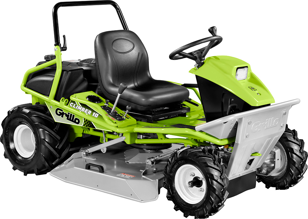 Trattorino trinciaerba Grillo Climber 10 AWD 22 4 ruote motrici vista laterale