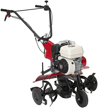 Motozappa a scoppio Honda FG 320 vista laterale con fresa e ruote