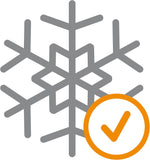 Icona verifica utilizzo su neve