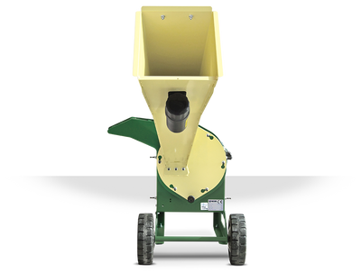 Biotrituratore Negri R70 vista frontale con tramoggia di introduzione e scarico basso